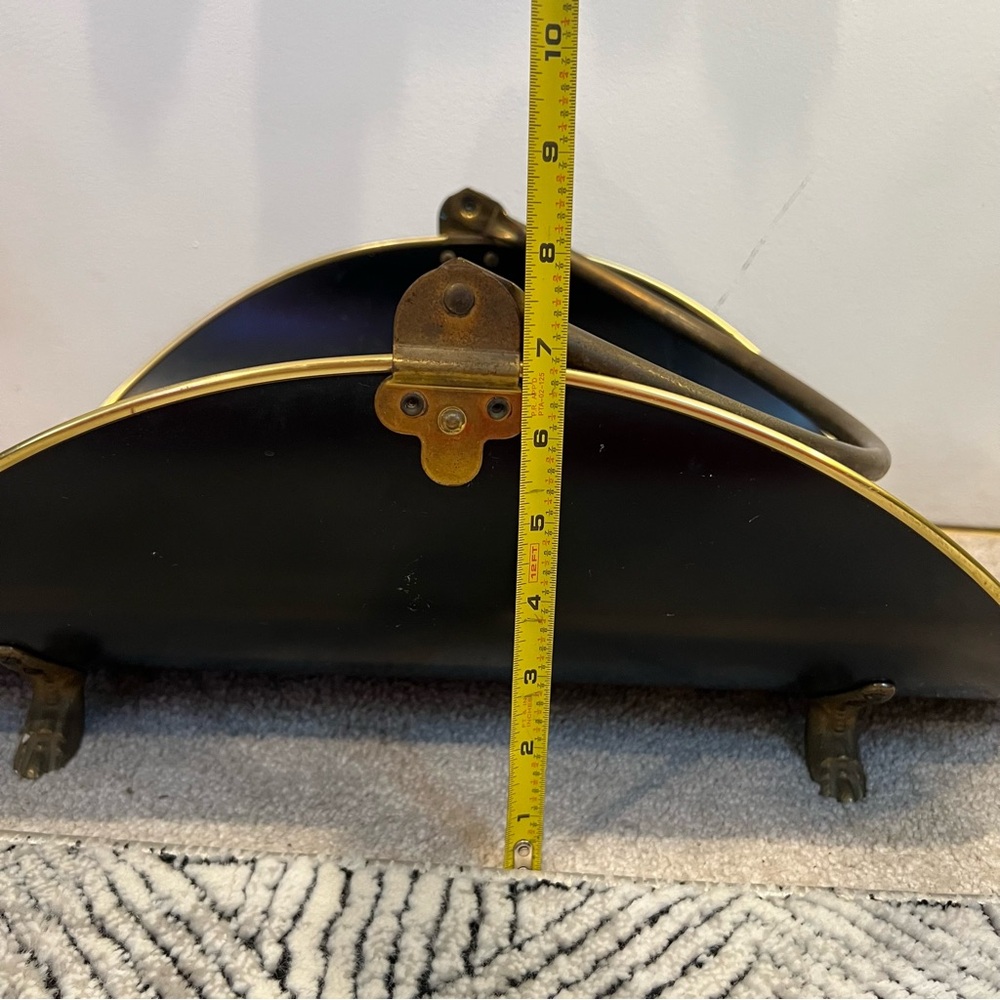 Brass and Black Lacquered Brass Log Holder - Picture 8 of 15